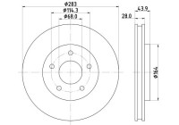 Bromsskiva PRO 8DD 355 125-071 Hella