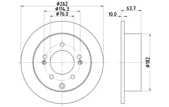 Bromsskiva PRO 8DD 355 125-301 Hella