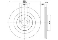 Bromsskiva PRO 8DD 355 125-551 Hella