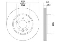 Bromsskiva PRO 8DD 355 125-561 Hella