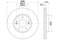 Bromsskiva PRO 8DD 355 126-431 Hella