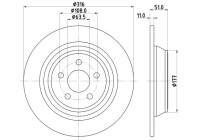 Bromsskiva PRO 8DD 355 126-551 Hella