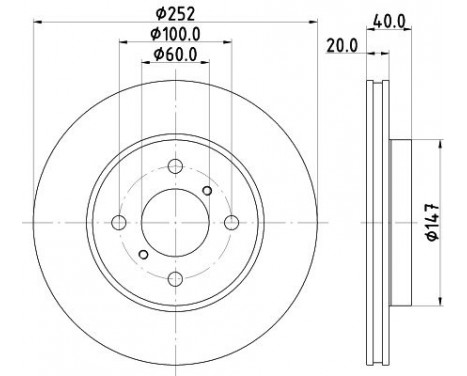 Bromsskiva PRO 8DD 355 126-621 Hella