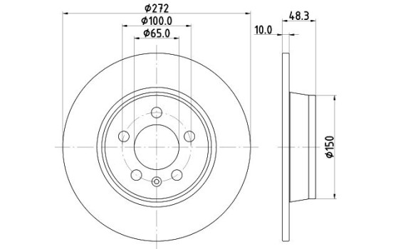 Bromsskiva PRO 8DD 355 126-631 Hella