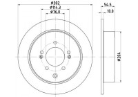 Bromsskiva PRO 8DD 355 126-671 Hella