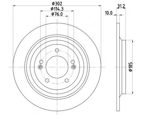 Bromsskiva PRO 8DD 355 126-681 Hella