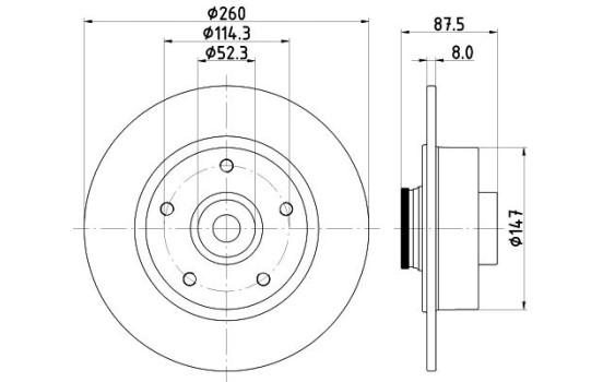 Bromsskiva PRO 8DD 355 129-871 Hella