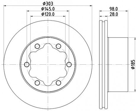 Bromsskiva PRO 8DD 355 129-991 Hella