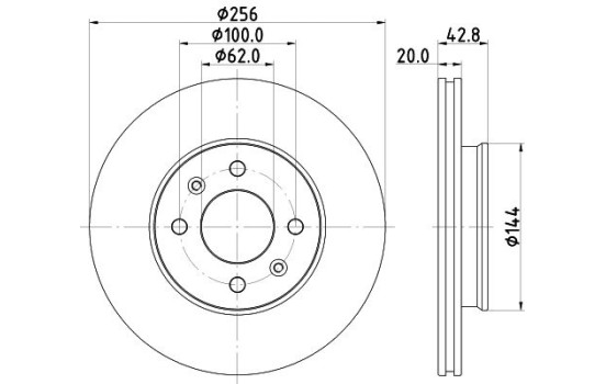 Bromsskiva PRO 8DD 355 130-001 Hella