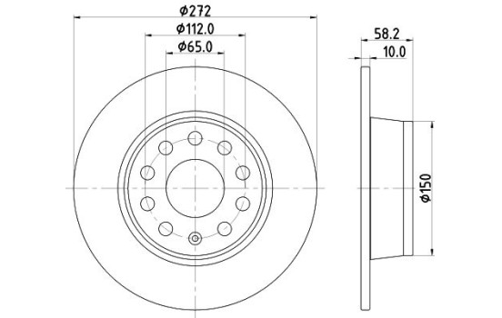 Bromsskiva PRO 8DD 355 131-811 Hella