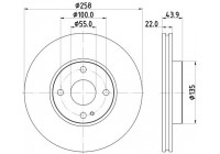 Bromsskiva PRO 8DD 355 131-821 Hella