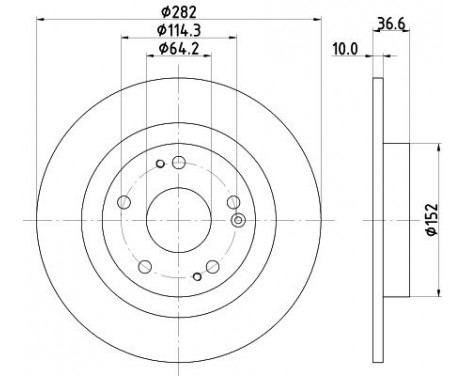 Bromsskiva PRO 8DD 355 131-901 Hella