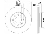 Bromsskiva PRO 8DD 355 132-081 Hella