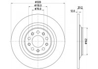 Bromsskiva PRO 8DD 355 132-101 Hella