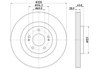 Bromsskiva PRO 8DD 355 132-271 Hella