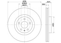 Bromsskiva PRO 8DD 355 132-421 Hella Pagid GmbH