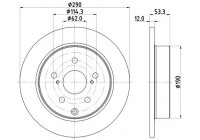 Bromsskiva PRO 8DD 355 132-591 Hella