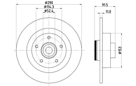 Bromsskiva PRO 8DD 355 133-241 Hella