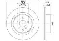 Bromsskiva PRO 8DD 355 133-291 Hella