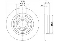 Bromsskiva PRO 8DD 355 133-351 Hella