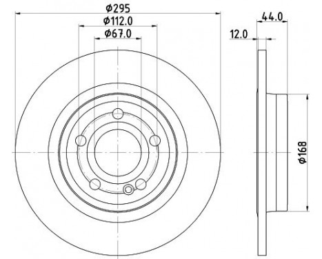 Bromsskiva PRO 8DD 355 133-351 Hella