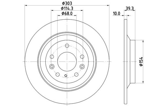 Bromsskiva PRO 8DD 355 133-481 Hella