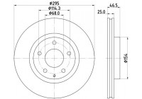 Bromsskiva PRO 8DD 355 133-681 Hella