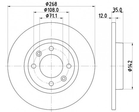 Bromsskiva PRO 8DD 355 133-691 Hella