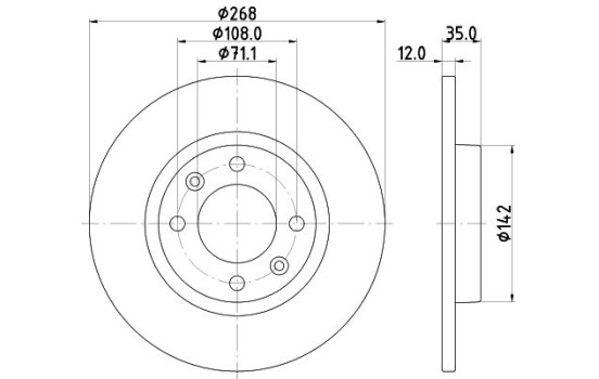 Bromsskiva PRO 8DD 355 133-691 Hella