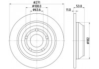 Bromsskiva PRO 8DD 355 133-781 Hella