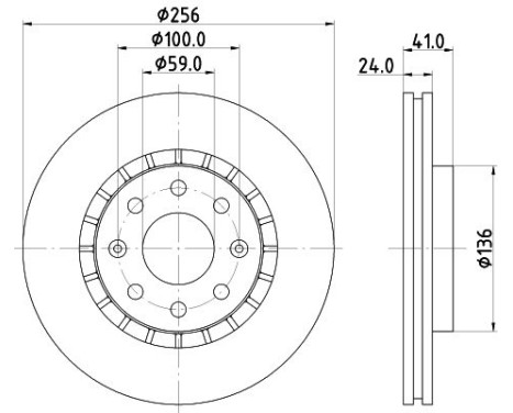 Bromsskiva PRO 8DD 355 134-251 Hella