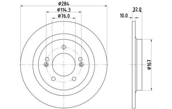 Bromsskiva PRO 8DD 355 134-401 Hella