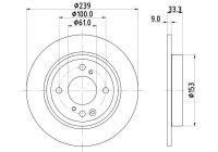 Bromsskiva PRO 8DD 355 134-681 Hella