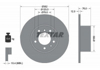 Bromsskiva PRO 92042103 Textar