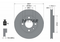Bromsskiva PRO 92043103 Textar
