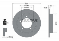 Bromsskiva PRO 92066003 Textar