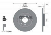 Bromsskiva PRO 92089103 Textar