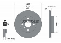 Bromsskiva PRO 92103603 Textar