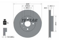 Bromsskiva PRO 92115603 Textar