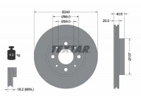 Bromsskiva PRO 92118003 Textar
