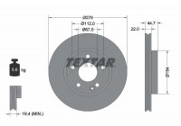 Bromsskiva PRO 92131903 Textar