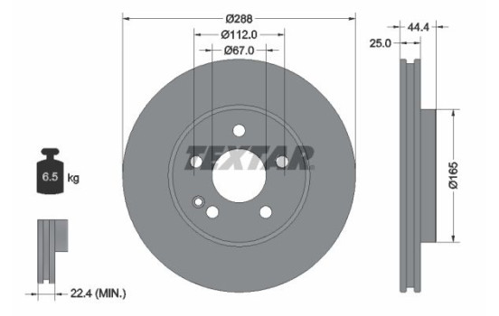 Bromsskiva PRO+ 92132005 Textar