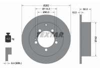 Bromsskiva PRO 92136103 Textar