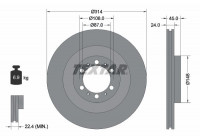 Bromsskiva PRO 92144803 Textar