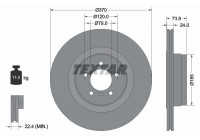 Bromsskiva PRO 92155203 Textar