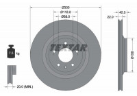 Bromsskiva PRO 92160403 Textar