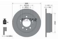 Bromsskiva PRO 92161703 Textar