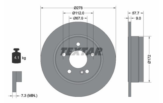 Bromsskiva PRO 92163103 Textar