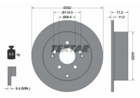 Bromsskiva PRO 92166103 Textar