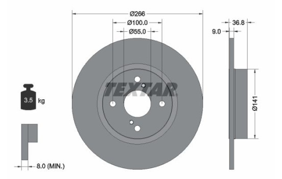 Bromsskiva PRO 92169203 Textar